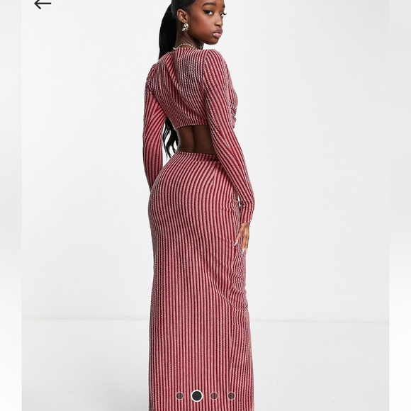 Long sleeve two toned maxi dress - Picture 2 of 8